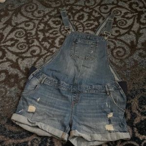 Indigo Blue Maternity short overalls NWOT